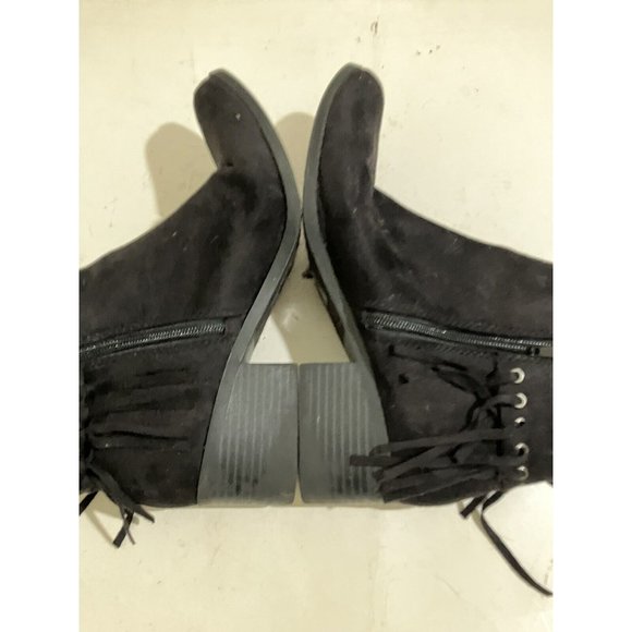 City Classified Black 3.5"block Heel Round Toe Ankle Boot WOMEN Size 8.5 - Picture 6 of 8